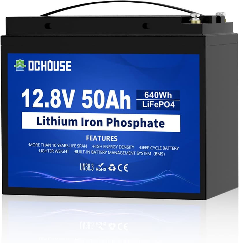 12.8V 50Ah LiFePO4 Battery Pack